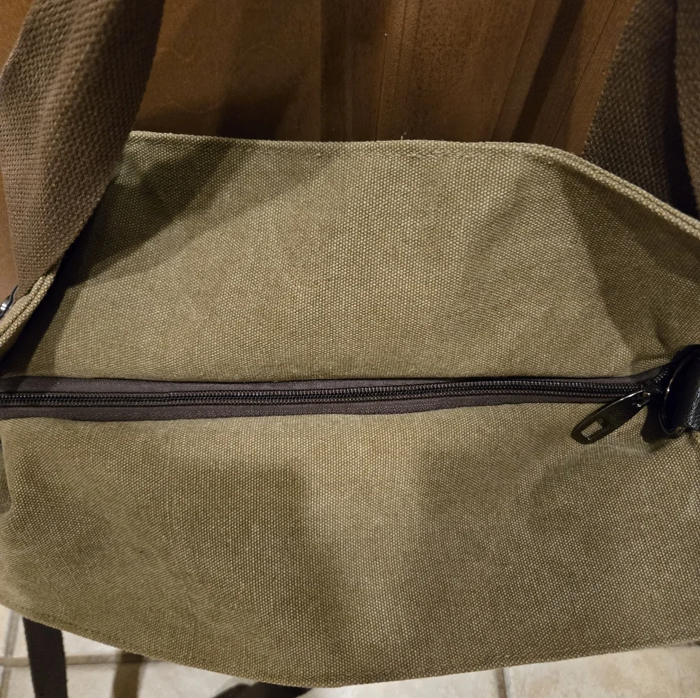 Oris canvas bag large messenger hobo purse overnight - Picture 7 of 11
